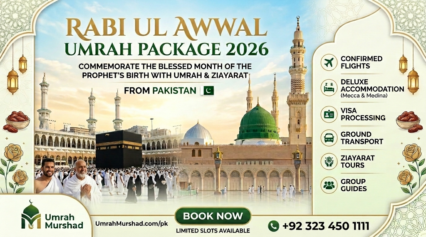 Rabi Ul Awwal Umrah Package 2026 from Pakistan